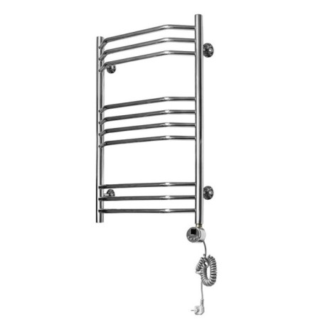 Domoterm electric heated towel rail "Laura", 500 x 800 mm, 10 crossbars, rights, chrome-1