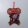 Decorative luminous jewelry (suspension) "Santa Claus on a swing" 36x26.5 cm