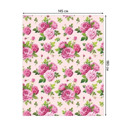 Tables on the table "Flower tenderness", rectangular, Saten, size 145x180 cm-1