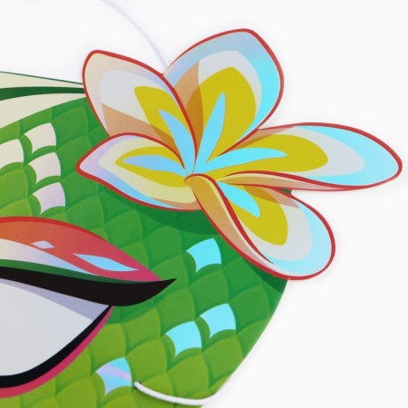 Mask Carnival New Year's “Milashka” for the New Year, holography, 26.3 x 18.8 cm-5