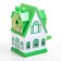 Mechanical sharpener with a "house" container, mix