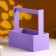 Wooden Kashpo "Hellas Large, Pack", with a pen, 25 × 12.5 × 10 (25) cm violet