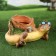 Figure pot "Crocodile with bamboo" 24x21cm