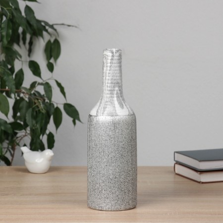 VAZA Ceramics Table "Brigham" Botyl, D-3CM, H-30.5x9.5 cm, white-gray
