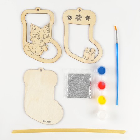 DIY Christmas tree pendant with your own hands for the New Year "toe", New Year's set for creativity-2