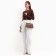 Women's bag made of artificial leather with a valve, 26x16x9 cm, brown color