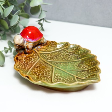 Souvenir ceramic stand "leaflet and animal" mix 6.5x14.5x11 cm-1