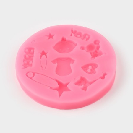 Mold "for the newborn", silicone, d = 8 cm, color mix-1