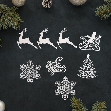 Set of New Year's posters "Rozhdestvensky", 8 items-1