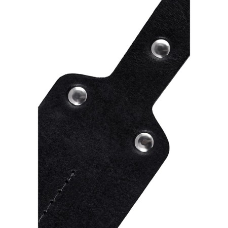 Paddle soft pecado bdsm, genuine leather and wood, black color-3