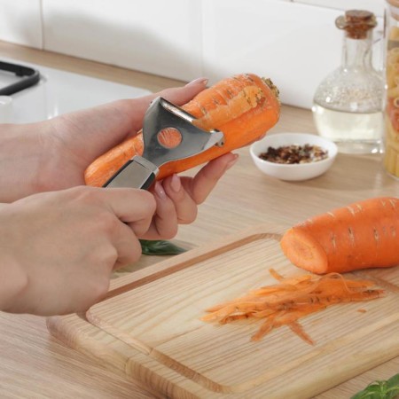 Vegetable cleaner BLADE, 18 cm, handle SOFT TOUCH, MIX color-8