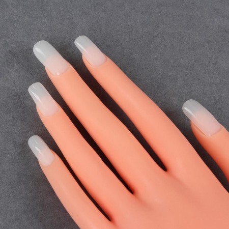 Training hand for manicure, with bending fingers, in a cardboard box, beige color-8