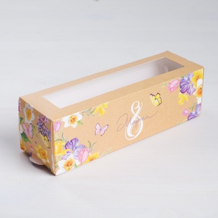 Box for Makarun, confectionery packaging, “March 8” 18 x 5.5 x 5.5 cm