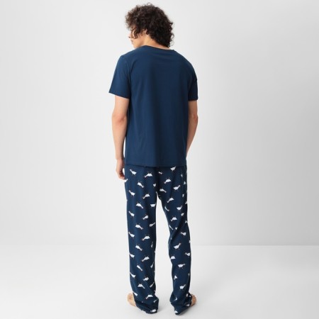 New Year. Pajama men's kaftan "New Year's game", size 56-3