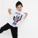 A set for a boy (T-shirt, trousers) KAFTAN "HYPE", height 134-140, white/black color
