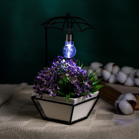 Pot on a stand with lighting, 22x10x10cm 3/lr41