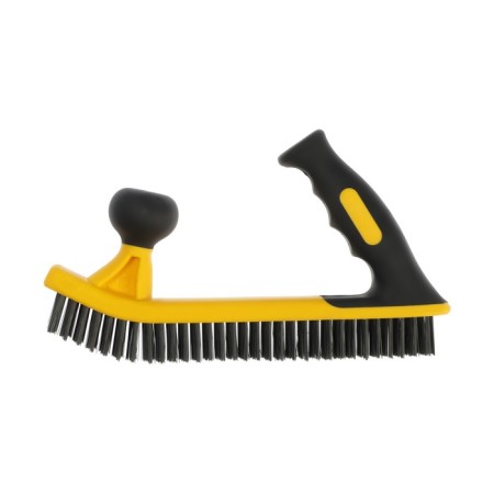 Metal two-handed tundra, two-component handle, 5-row, steel bristles-4