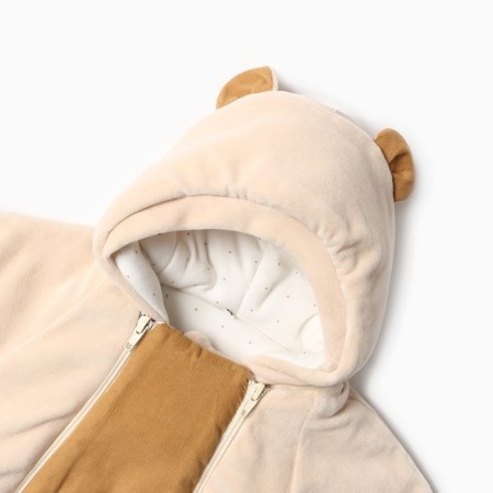 The envelope is insulated for newborns, Latte color, height 62 cm-1