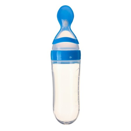 A bottle for feeding with a spoon, silicone, from 5 months, 90 ml., Mix color-8