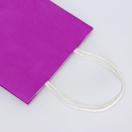 Gift Paper Package with glitter Lilac, 15 x 8 x 21 cm-3