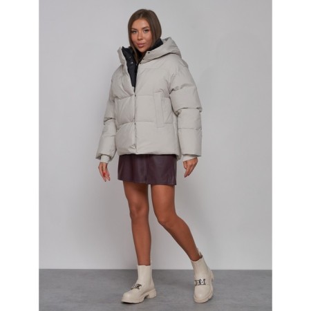 Winter jacket, size 50, light gray color-1