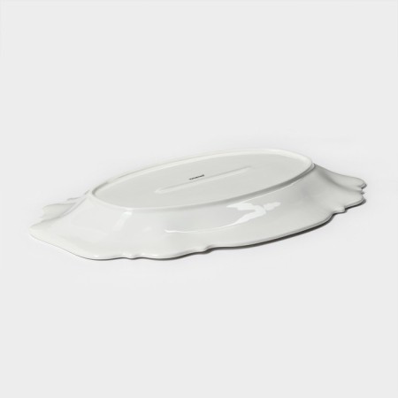 Porcelain oval Magistro “suite”, 35.5 × 23.5 cm, white color-3
