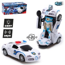 Police robot, transformed, light and sound effects