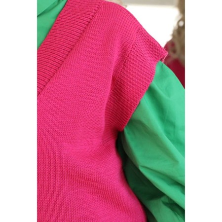 Women's vest, size 46, fuchsia color-4