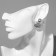 Earrings Metal "Abstraction" tail, color silver