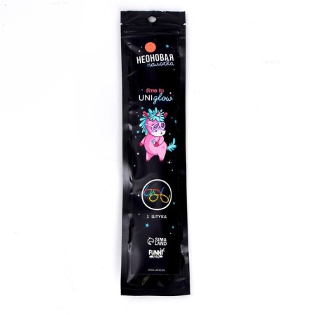 Neon stick Time to Uniglow, glasses, 1 pc., Mix colors-1
