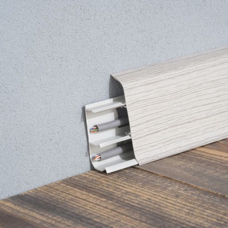 Floor skirting board 55mm "decoration", 253 gray ash 2.2m-1