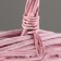 Wicker basket, D33x31/h11/h8/hh40/b22, pink, willow