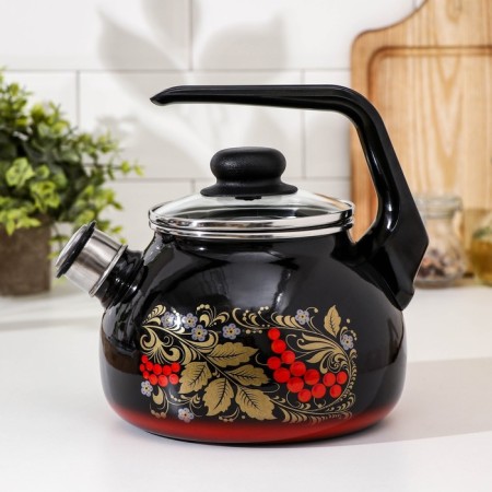 Kettle with a whistle "mountain ash", 2 l, fixed handle, induction