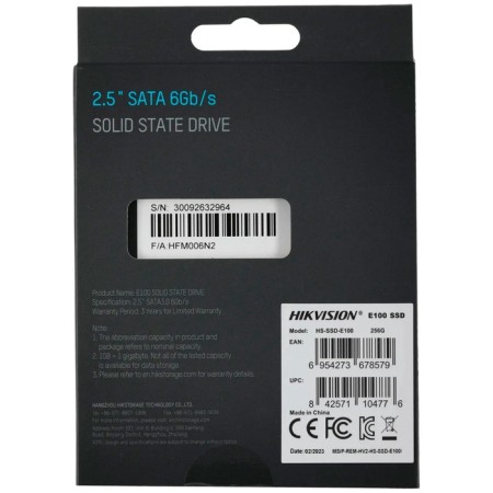 SSD Hikvision 2.5 "E100 256 GB SATA III HS-SSD-E100/256G-5