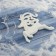 Christmas tree decoration "Gallive deer" 11x12 cm, white