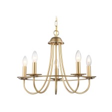 Suspended chandelier Ambrella TR9615/5 CGD, E14, 5x40W D530x770 mm, black