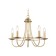Suspended chandelier Ambrella TR9615/5 CGD, E14, 5x40W D530x770 mm, black