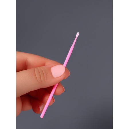 Micro -shoes for extensing and laminating eyelashes, set - 10 pcs, 9.5 cm, pink color-5
