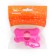 Container-button with cleaning bags (roll 15 bags 29x21 cm), pink