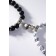 Bracelets "Demetrons" on a magnet, heart, black and white color in silver