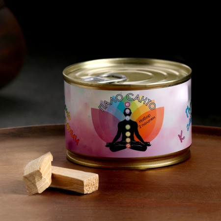 Incense natural Palo Santo "fell santo. The path to harmony" in a canbone, 2 pcs