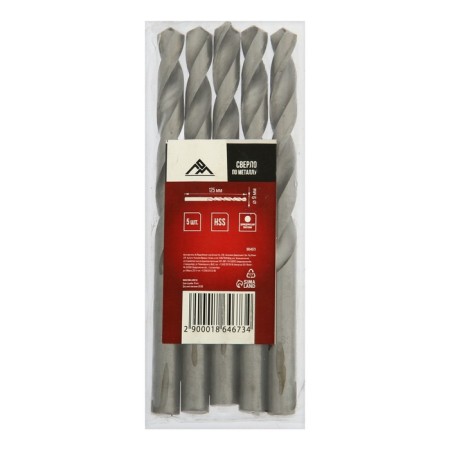LOUM metal drill, HSS, cylindrical shank, 9 x 125 mm, 5 pcs.-1