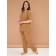 Female trousers, size 4xl, beige color