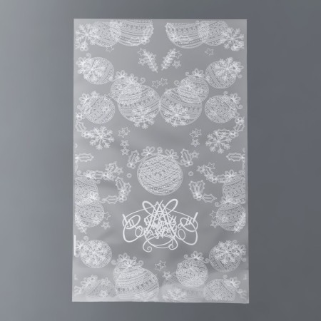 Package Packing BOPP, with a bottom fold, "New Year's balls" 20*35 cm-2