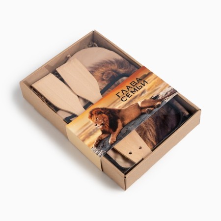Set Gift Daula "Head of the Family": mittens 20x28 cm, severity 17x17 cm, 2 blades-7