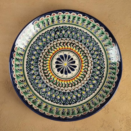 Largan Rishtan ceramics "Patterns", 37 cm, blue, mix-5