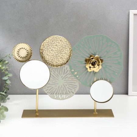 Souvenir Metal with a mirror "Space flowers" 27.5x37x9 cm