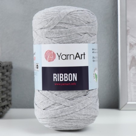 Ribbon yarn 40% polyester, 60% cotton 125m/250g (756 silver)