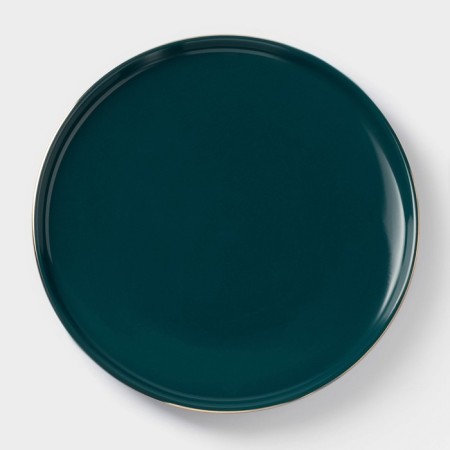 Ceramic lunch plate "Emerald", D = 25 cm, green color