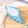 Candle "Shell" in a candlestick of gypsum is small, 11.5x5.5x3.5 cm, blue